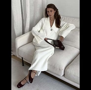 манишки: Костюм с юбкой, Модель юбки: Прямая, Макси, Кофта, Стандарт — 4