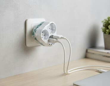 блоки питания для серверов 15 вт: Белый пластиковый тройник с тремя розетками, предназначенный для — 1