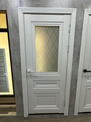 зеркало ош: Межкомнатная дверь со стеклом, МДФ, С зеркалом, Российская, цвет - Белый, 200 * x 80 см, Новый — 25