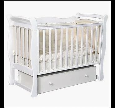 Детская кроватка Viola 1 с матрасом, в разобранном состоянии, брали