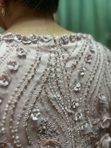 национальные украшения бишкек: Вечернее платье, Классическое, Длинная модель, С рукавами, Камни — 7