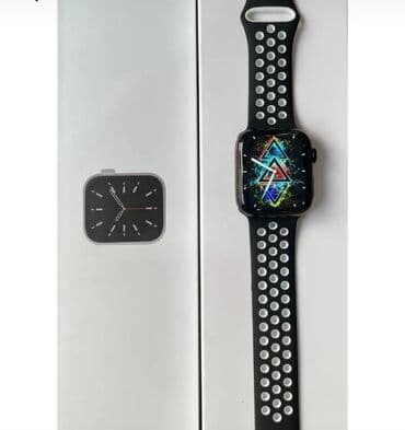 чехол apple watch: Смарт-часы с черным корпусом и перфорированным ремешком. а также — 2