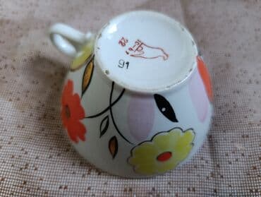 старые посуды: Продается 1. тарелка фарфор от набора Мальва 19 см Барановка СССР — 11