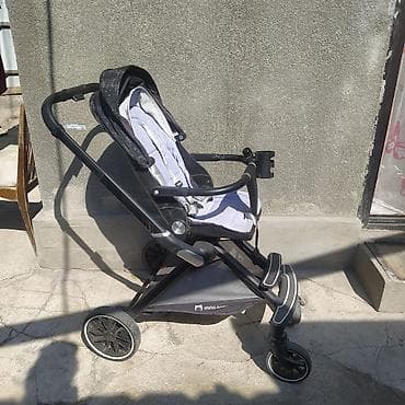 коляски зиппи: Коляска, цвет - Черный, Б/у — 3