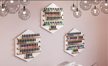 полки для маникюра: Настенные органайзеры для лаков/гелей - Геометрические — 8