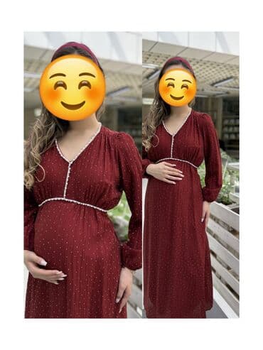 платья из ангоры больших размеров: Повседневное платье, Длинная модель, L — 1