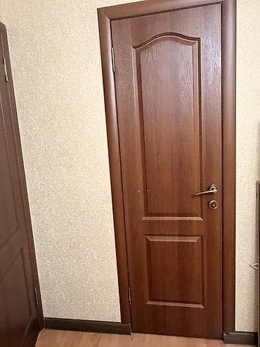 спални бу: Межкомнатная дверь, Б/у, Со стеклом, Двухстворчатая, Деревянная, Распашная, Арочная, цвет - Коричневый — 4