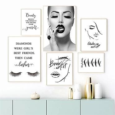 современные картины для интерьера: Картины в рамках/ассортимент: композиции из 2х/3х/4х, а также — 9