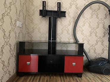 Тумбы и подставки для телевизора: Тумба и подставка для телевизора, Напольная, Стекло, цвет - Черный — 3