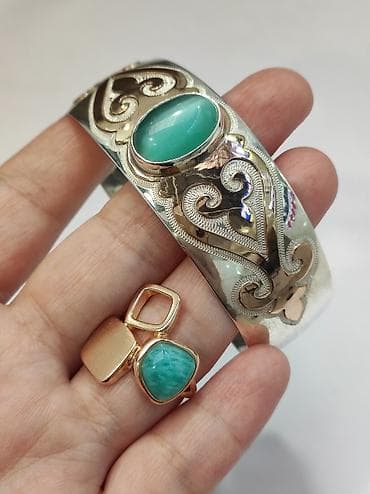 oura ring бишкек цена: Серебряный Билерик+ кольцо Серебро напыление золото 925 пробы Камни — 7