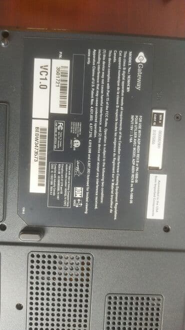 корпус ноутбука: Ноутбук, Gateway, Б/у, Для несложных задач, память HDD — 3