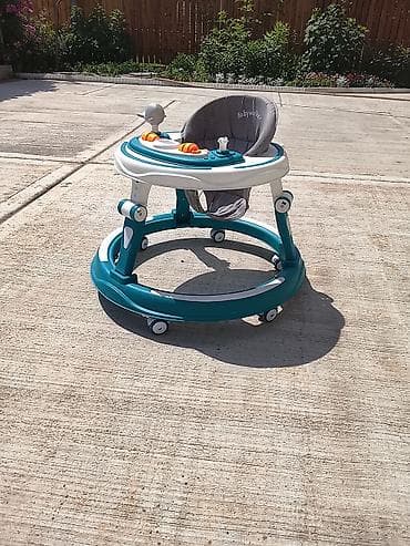 Детские ходунки Babywalker - Круглая устойчивая база с 8 поворотными