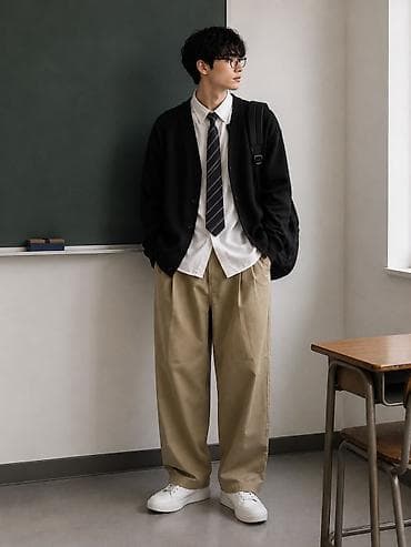 Личные вещи: 2 TUCK COTTON BALLOON BANDING PANTS Минималистичные брюки с двумя — 6
