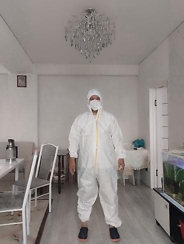 чехол для ботинок: Защитный одноразовый комбинезон с капюшоном - Материал: нетканый — 1