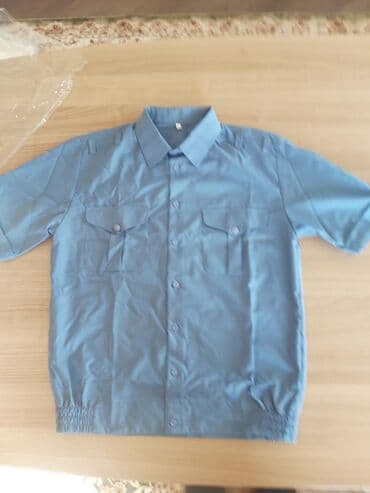 на железных номерах: Милицейская рубашка новые качества отличное: синий с 52-58. 52 размер — 1