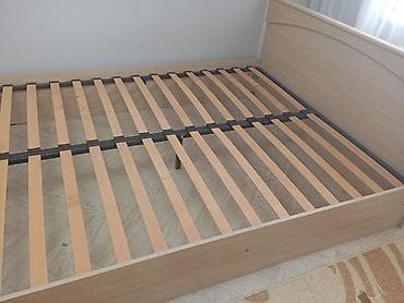 sofa bed: Спальный гарнитур, Б/у, Двуспальная кровать, Белоруссия, ДСП, Самовывоз, цвет - Бежевый — 3