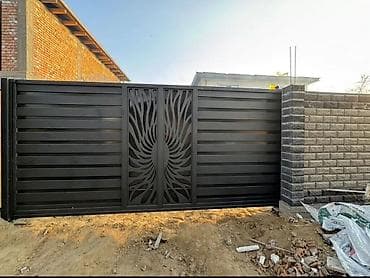 Распашные ворота: Кованые и металлические ворота и калитки - Виды: распашные ворота с — 7