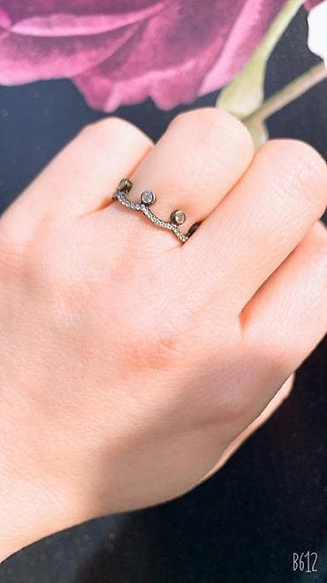 Новое серебряное кольцо с чёрным родиумом Самый лучший подарок для