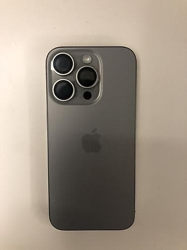 IPhone 15 Pro, Б/у, 256 ГБ, Natural Titanium, Защитное стекло, 89 %