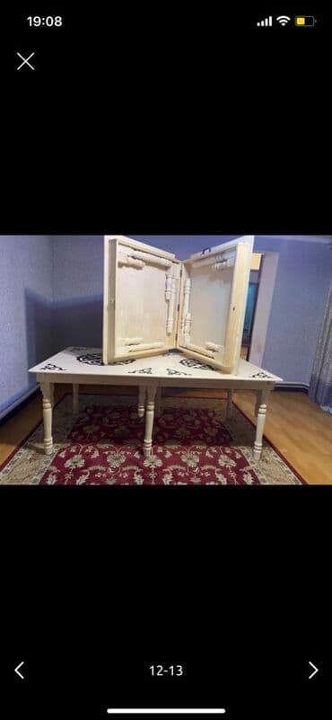 сандык купить бишкек: Улуттук кыргыз үстөлү, Бүктөө, Жыгач, түсү - Ак — 8