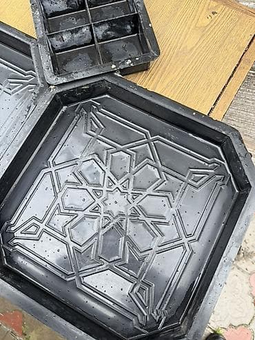 кыргызские узоры: Формы для тротуарной плитки (пластиковые) - Комплект форм разного — 5