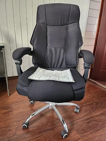 Офис креслолору: Офис креслолор, Колдонулган, Дөңгөлөктүү, түсү - Кара — 7