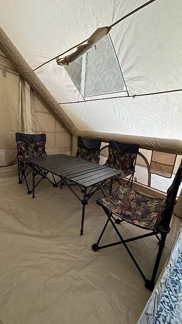 складной стол и стулья: Складной кемпинговый комплект для отдыха на природе: стол + 4 кресла — 1