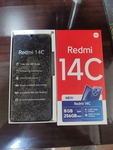 купить кнопочный сотовый телефон: Redmi, Redmi 14C, Жаңы, 256 ГБ — 1