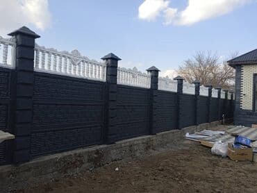 Сетка для заборов: Еврозабор из железобетонных секций - Материал: армированный бетон — 5