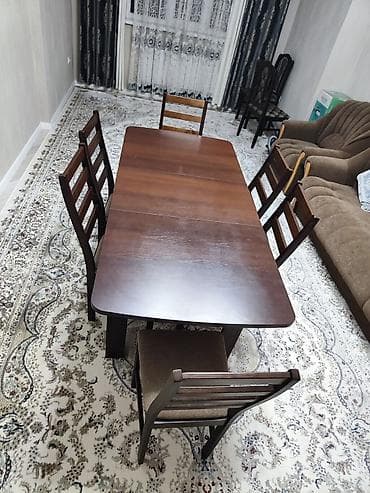 Стол и стул для зала, цвет - Коричневый — 5