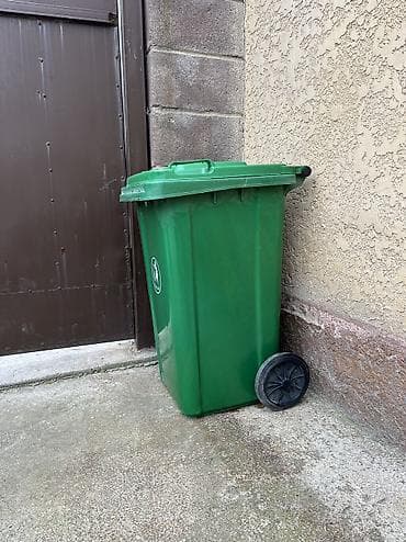 бак топлинный: Мусорный контейнер на колесах, зеленый • Фабричное производство — 4