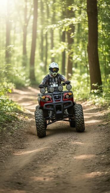 бэушные мотоциклы: Квадроцикл для бездорожья - Мощный полноприводный квадроцикл с — 1