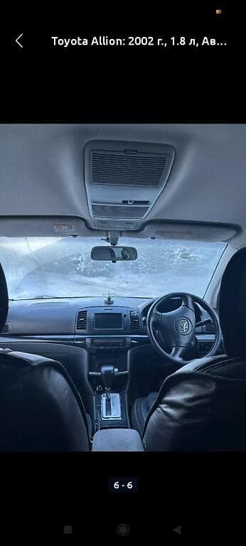 Транспорт: Toyota Allion: 2002 г., 1.8 л, Автомат, Бензин, Седан — 3