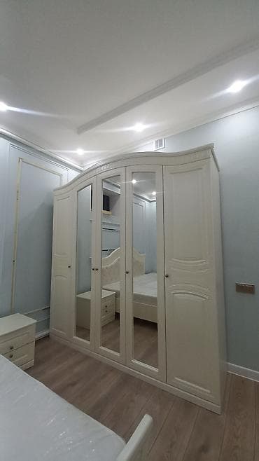 сонный метал: Спальный гарнитур, Б/у, Двуспальная кровать, Шкаф, Комод, Белоруссия, МДФ, Самовывоз, цвет - Белый — 2