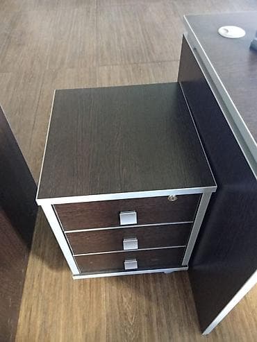 Офис шкафтары: Кеңсе эмереги комплекти, Шкаф, ДСП, түсү - Күрөң — 4