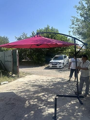 зонтик: Козырёк-зонт для сада/террасы с боковой стойкой - Тип: подвесной — 6