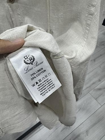 Эркектер кийими: Эркектердин көйнөгү, S, M, L, Loro Piana, Жаңы, түсү - Саргыч боз, Өзү алып кетүү — 3