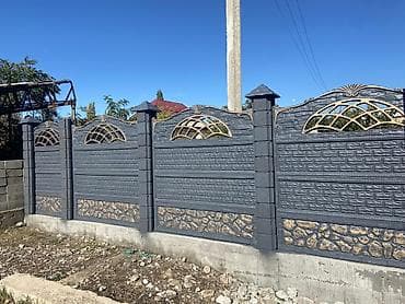 корзина для цветов: Декоративные евро заборы из железобетона (сборные секции) - Материал — 4