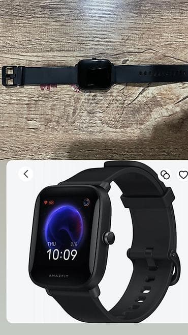 часы с альтиметром: Смарт-часы Amazfit Bip U (чёрные) - Лёгкий корпус с квадратным — 1