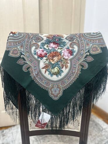 арабский головной убор: Платки Павлопосадские✨ Новое поступление 😍 Размер 89*89 с бахромой / — 10
