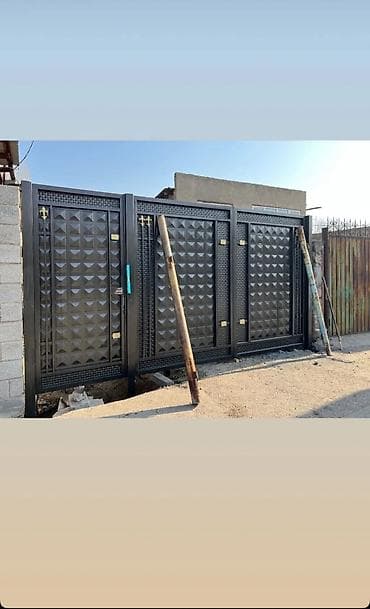 Ачылма дарбазалар: Стальные уличные ворота и калитки - Материал: сталь. - Тип — 5