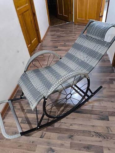 ротанг кресло: Кресла-качалка, Новый, Самовывоз, цвет - Серый — 1