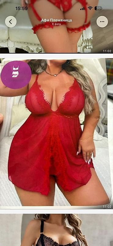 Шорты: Комплект, Пеньюар, Стринги, Эластан, С кружевом — 1