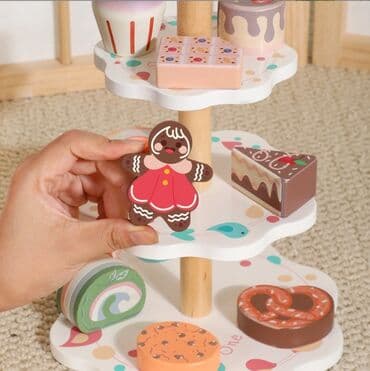 деревянные игрушки на елку: В наличии !!! Деревянный набор десертов на подставке.Детский — 2