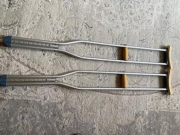 Башка медициналык товарлар: Подмышечные костыли, пара. - Материал: анодированный алюминий — — 2