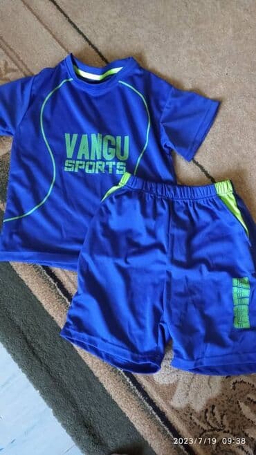 национальный костюм для детей: Комплект, цвет - Синий, Новый — 1