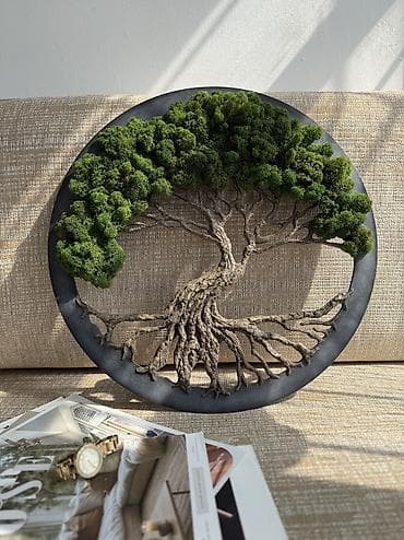 карта настенная: Живые 3D-панно из стабилизированного мха Авторская ручная работа — 8