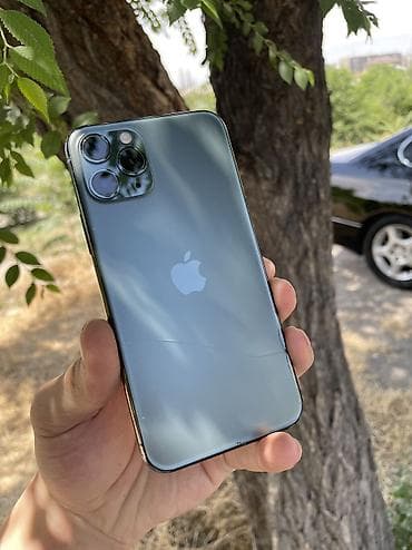 IPhone 11 Pro, Б/у, 256 ГБ, Matte Midnight Green, Защитное стекло, 79 % — 2