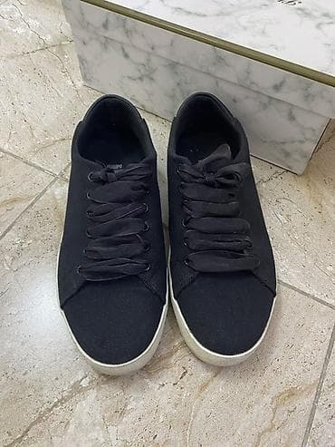 Кроссовки и спортивная обувь: Классические черные кеды/кроссовки низкого кроя. - Цвет: черный верх — 1