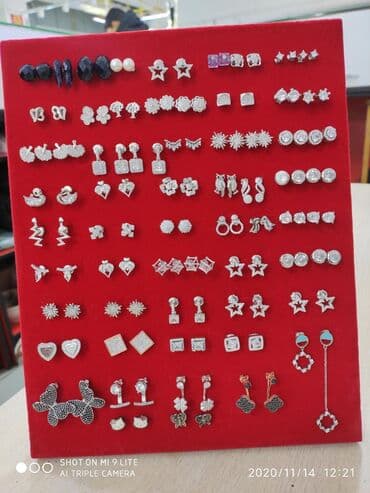 самые красивые свадебные платья в мире: Эксклюзив Серьги-гвоздики Серебро 925 пробы Дизайн Италия Камни — 4